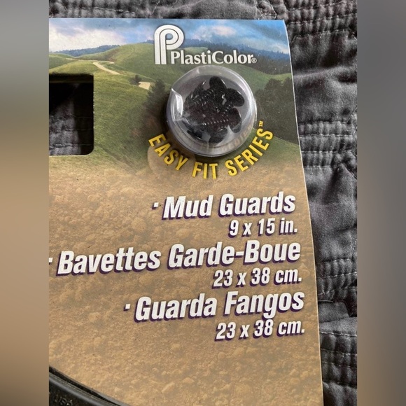 NEW PlastiColor Mud Flap Guards, Diamond Plate, Universal Fit - Picture 3 of 5